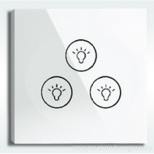 3 keys, UK style, 5% off, touch switch+wall switch, crystal